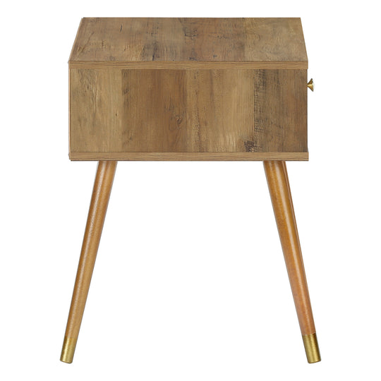 I 2837 Accent Table - 20"H / Walnut Mid-Century With A Drawer - Furniture Depot (7881101345016)