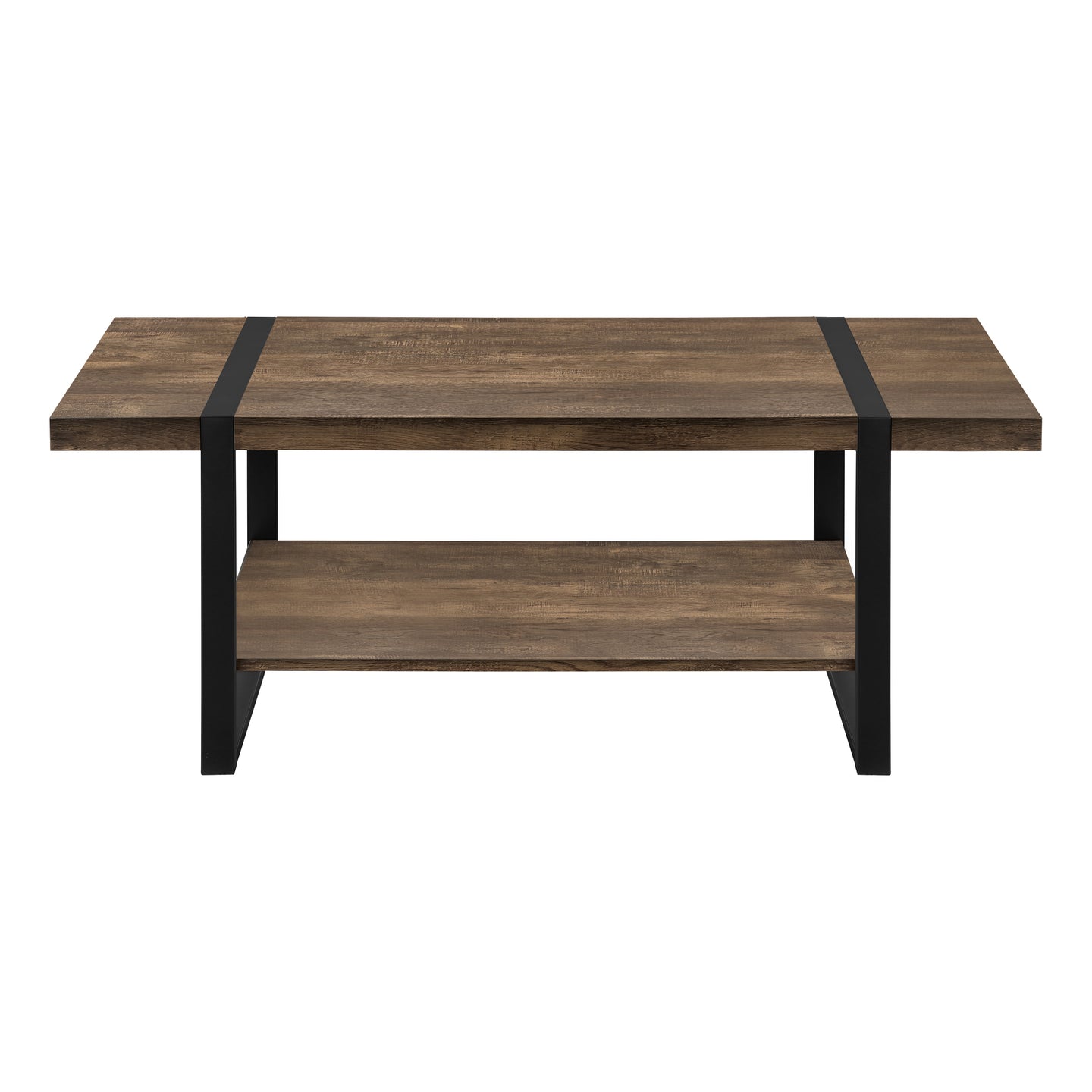 I 2850 Coffee Table - Brown Reclaimed Wood-Look / Black Metal - Furniture Depot (7881101934840)