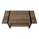 I 2850 Coffee Table - Brown Reclaimed Wood-Look / Black Metal - Furniture Depot (7881101934840)