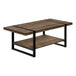 I 2850 Coffee Table - Brown Reclaimed Wood-Look / Black Metal - Furniture Depot (7881101934840)