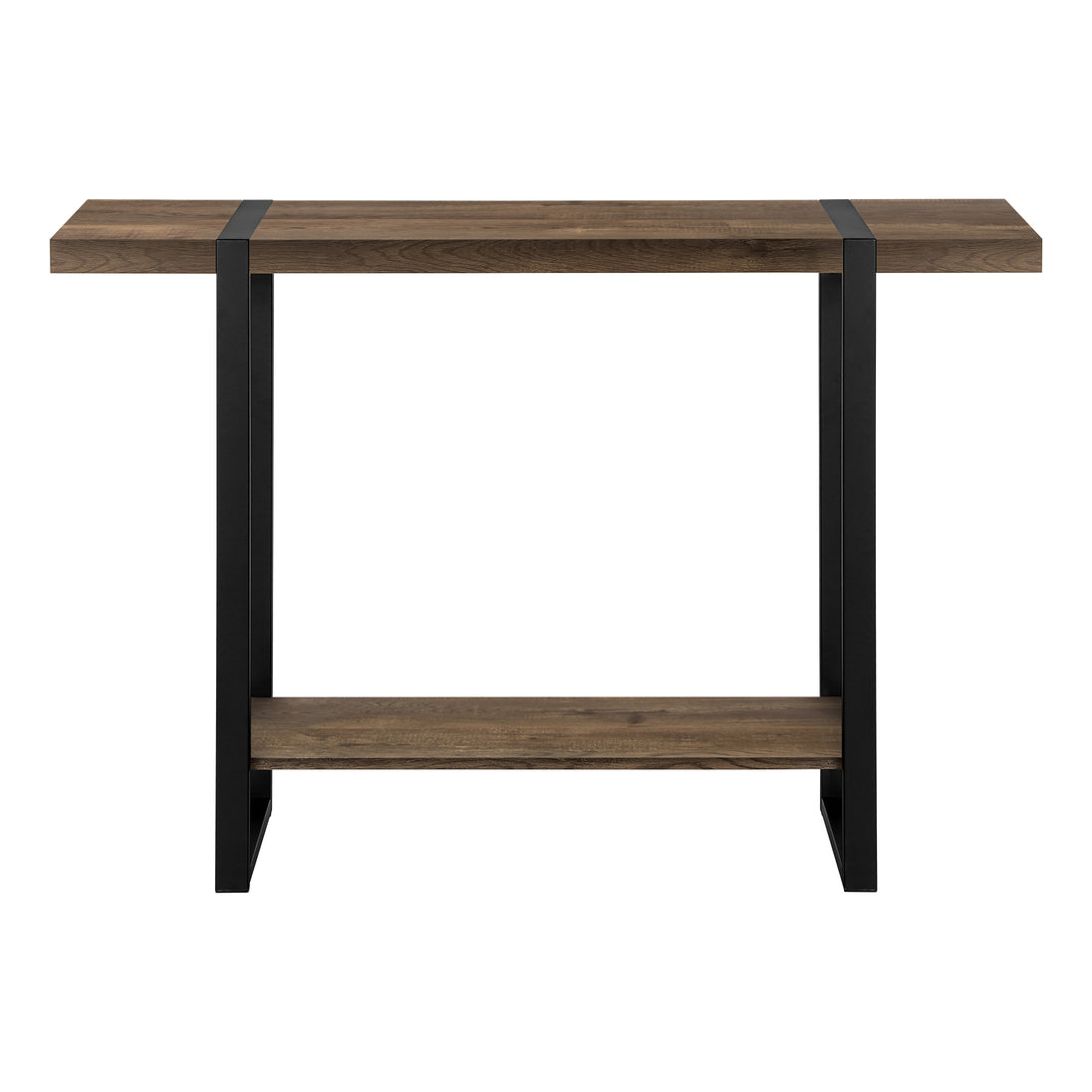 I 2851 Accent Table - 48"L / Brown Reclaimed Wood-Look / Black - Furniture Depot (7881102065912)