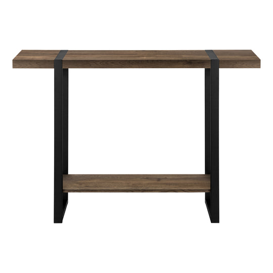 I 2851 Accent Table - 48"L / Brown Reclaimed Wood-Look / Black - Furniture Depot (7881102065912)