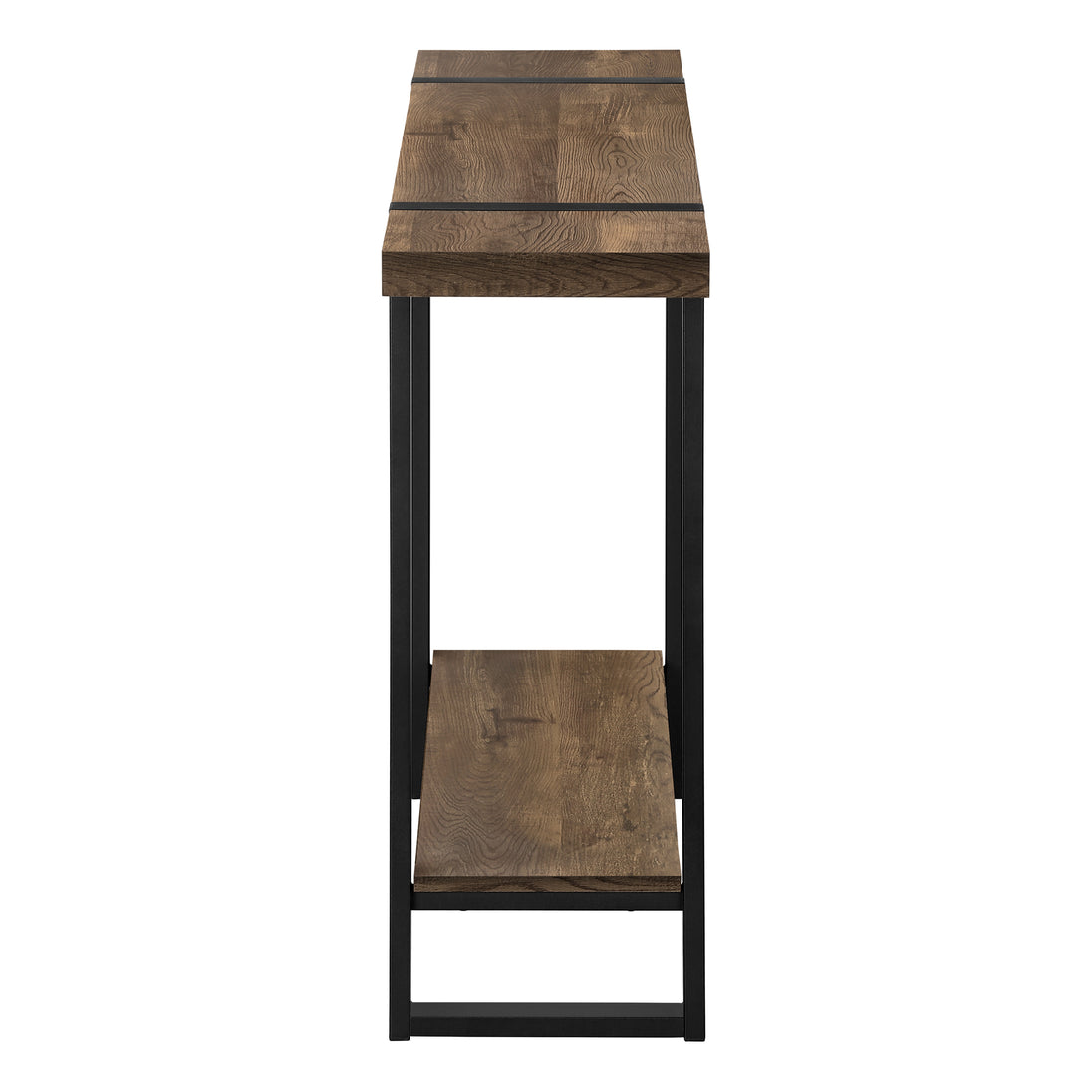 I 2851 Accent Table - 48"L / Brown Reclaimed Wood-Look / Black - Furniture Depot (7881102065912)