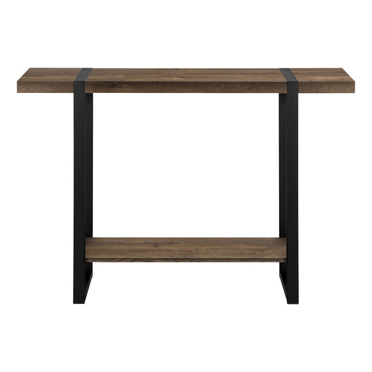 I 2851 Accent Table - 48"L / Brown Reclaimed Wood-Look / Black - Furniture Depot (7881102065912)