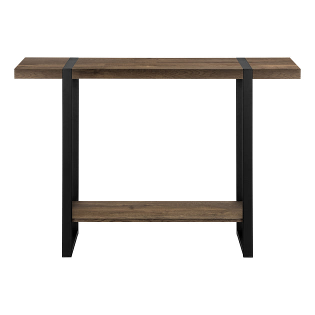 I 2851 Accent Table - 48"L / Brown Reclaimed Wood-Look / Black - Furniture Depot (7881102065912)