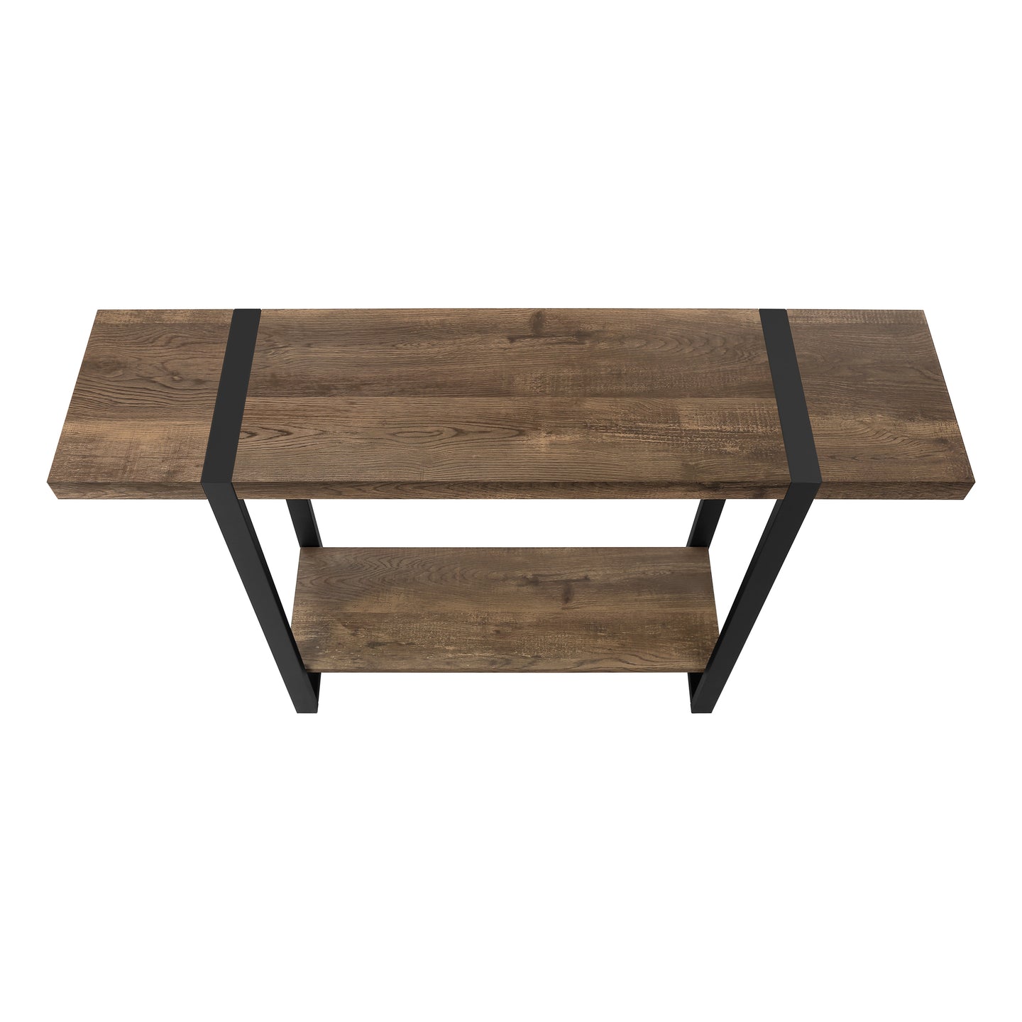 I 2851 Accent Table - 48"L / Brown Reclaimed Wood-Look / Black - Furniture Depot (7881102065912)