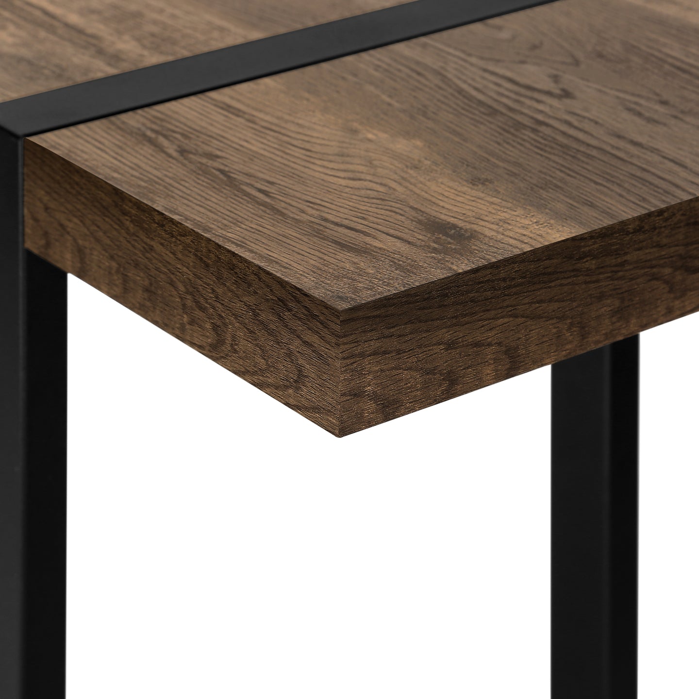 I 2851 Accent Table - 48"L / Brown Reclaimed Wood-Look / Black - Furniture Depot (7881102065912)