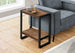 I 2852 Accent Table - Brown Reclaimed Wood-Look / Black Metal - Furniture Depot (7881102360824)