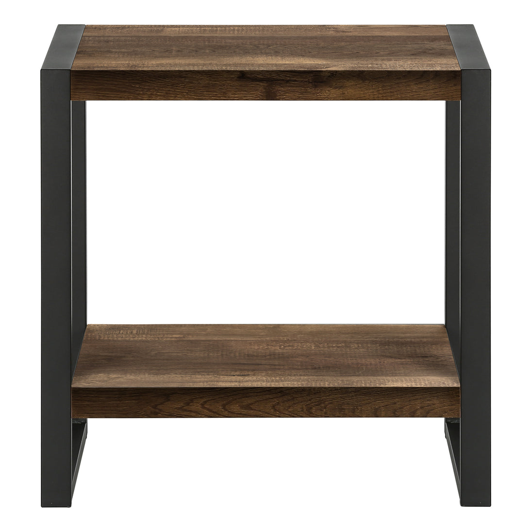 I 2852 Accent Table - Brown Reclaimed Wood-Look / Black Metal - Furniture Depot (7881102360824)