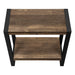 I 2852 Accent Table - Brown Reclaimed Wood-Look / Black Metal - Furniture Depot (7881102360824)