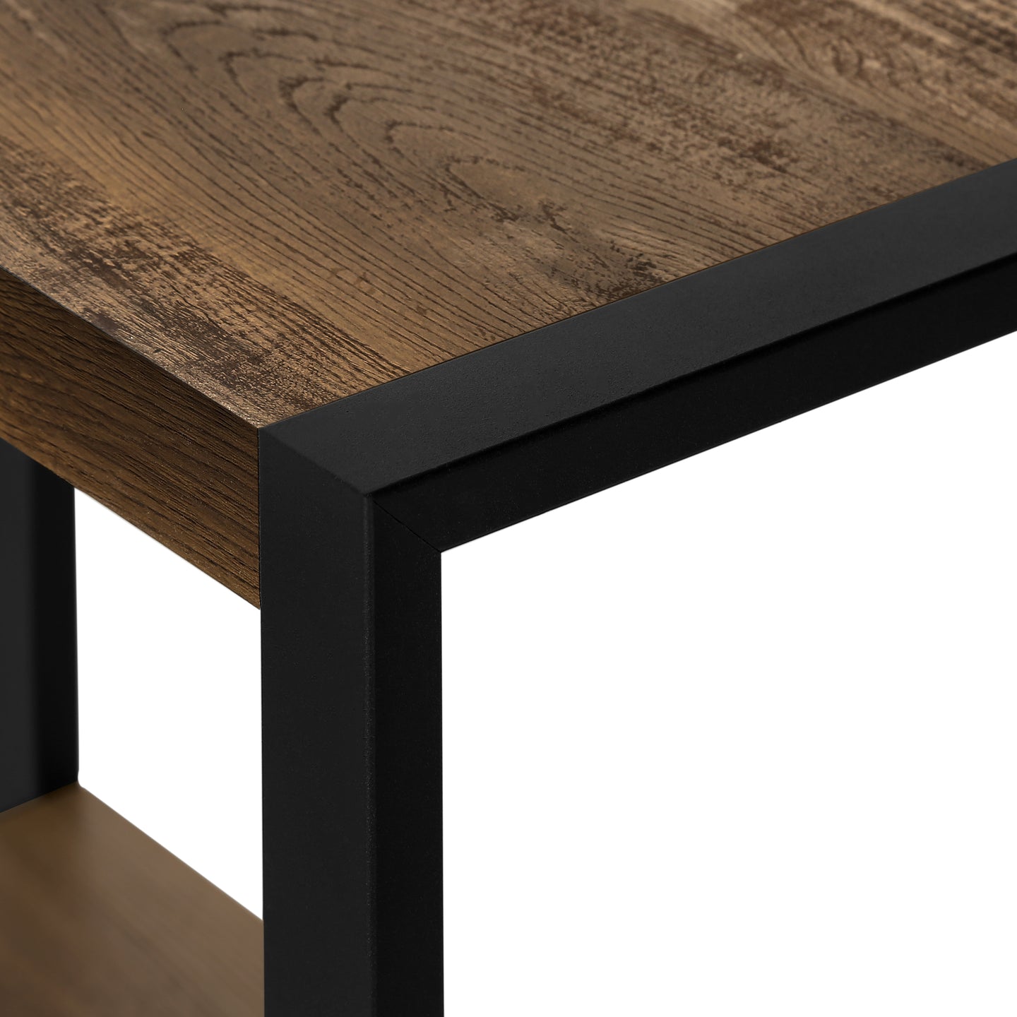 I 2852 Accent Table - Brown Reclaimed Wood-Look / Black Metal - Furniture Depot (7881102360824)