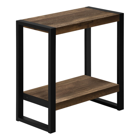 I 2852 Accent Table - Brown Reclaimed Wood-Look / Black Metal - Furniture Depot (7881102360824)