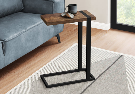 I 2853 Accent Table - Brown Reclaimed Wood-Look / Black Metal - Furniture Depot (7881102491896)