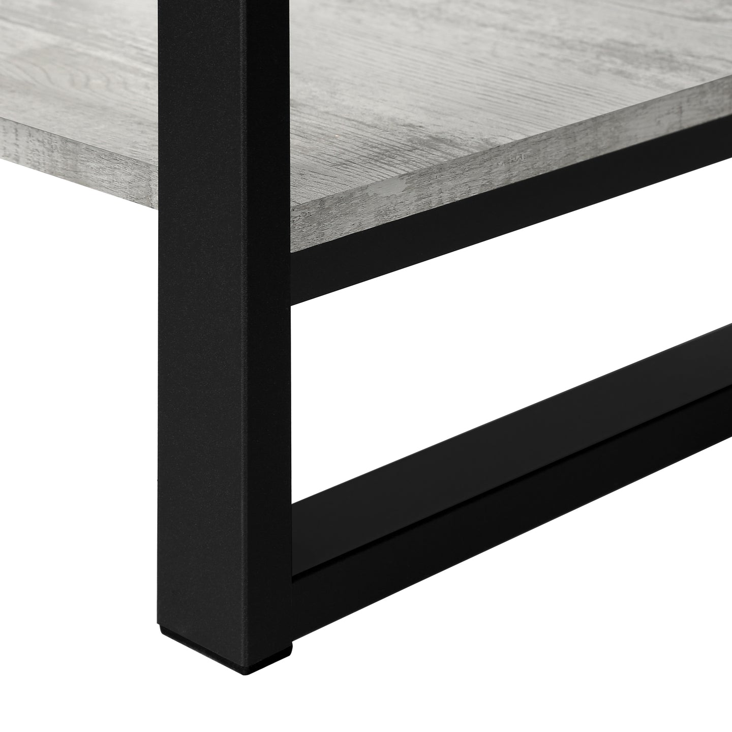 I 2855 Coffee Table - Grey Reclaimed Wood-Look / Black Metal - Furniture Depot (7881102688504)