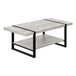 I 2855 Coffee Table - Grey Reclaimed Wood-Look / Black Metal - Furniture Depot (7881102688504)