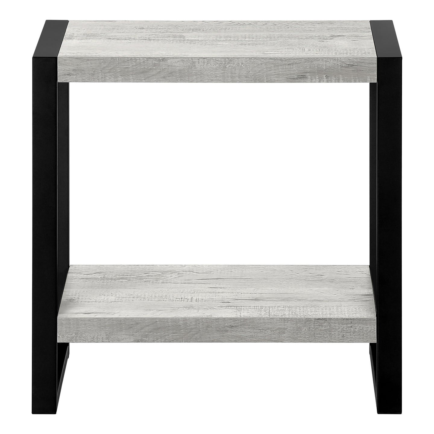 I 2857 Accent Table - Grey Reclaimed Wood-Look / Black Metal - Furniture Depot (7881103081720)