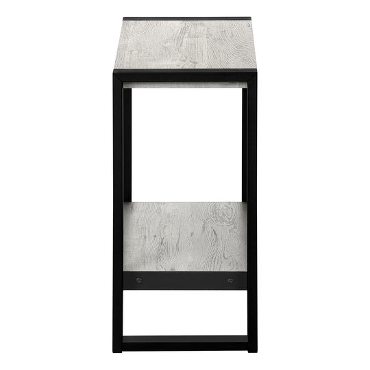 I 2857 Accent Table - Grey Reclaimed Wood-Look / Black Metal - Furniture Depot (7881103081720)