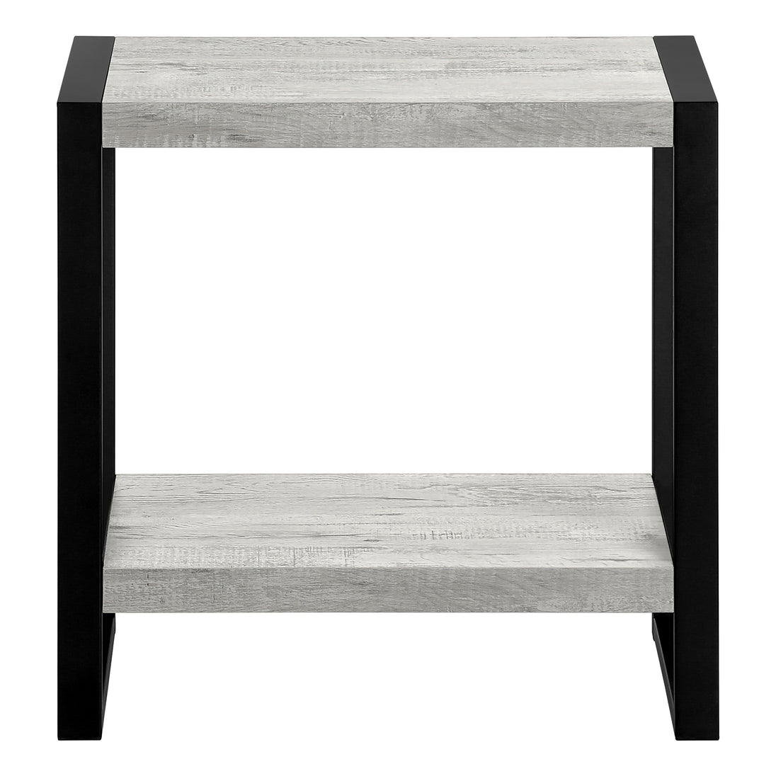 I 2857 Accent Table - Grey Reclaimed Wood-Look / Black Metal - Furniture Depot (7881103081720)