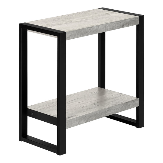 I 2857 Accent Table - Grey Reclaimed Wood-Look / Black Metal - Furniture Depot (7881103081720)