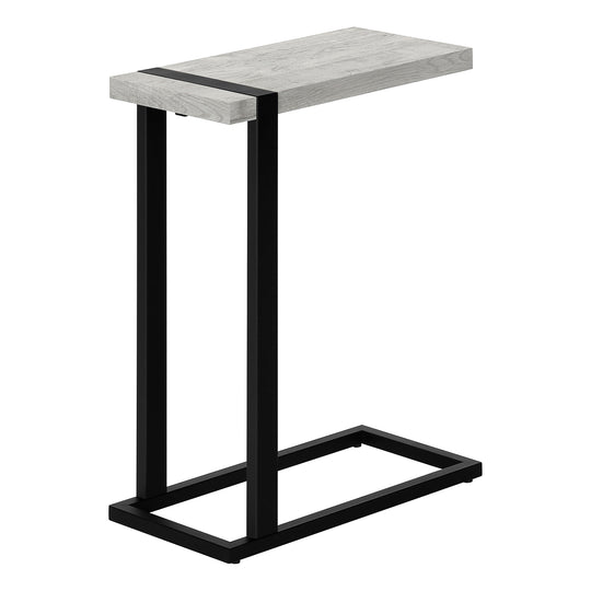 I 2858 Accent Table - Grey Reclaimed Wood-Look / Black Metal - Furniture Depot