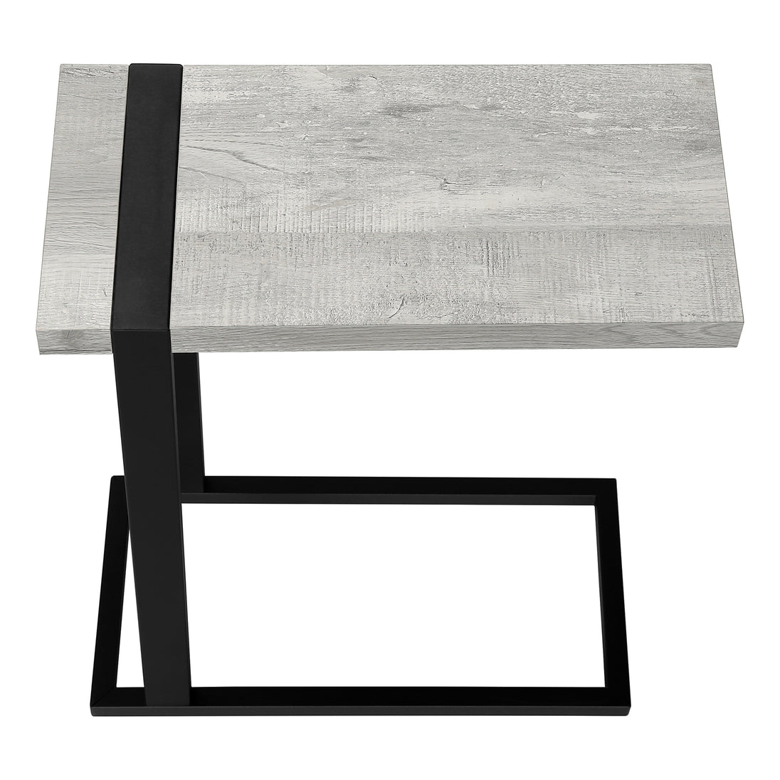 I 2858 Accent Table - Grey Reclaimed Wood-Look / Black Metal - Furniture Depot