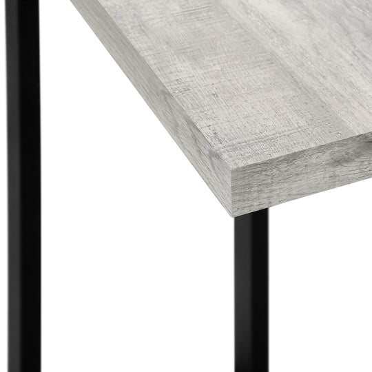 I 2858 Accent Table - Grey Reclaimed Wood-Look / Black Metal - Furniture Depot