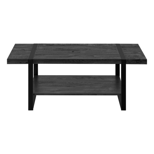 I 2860 Coffee Table - Black Reclaimed Wood-Look / Black Metal - Furniture Depot (7881103311096)