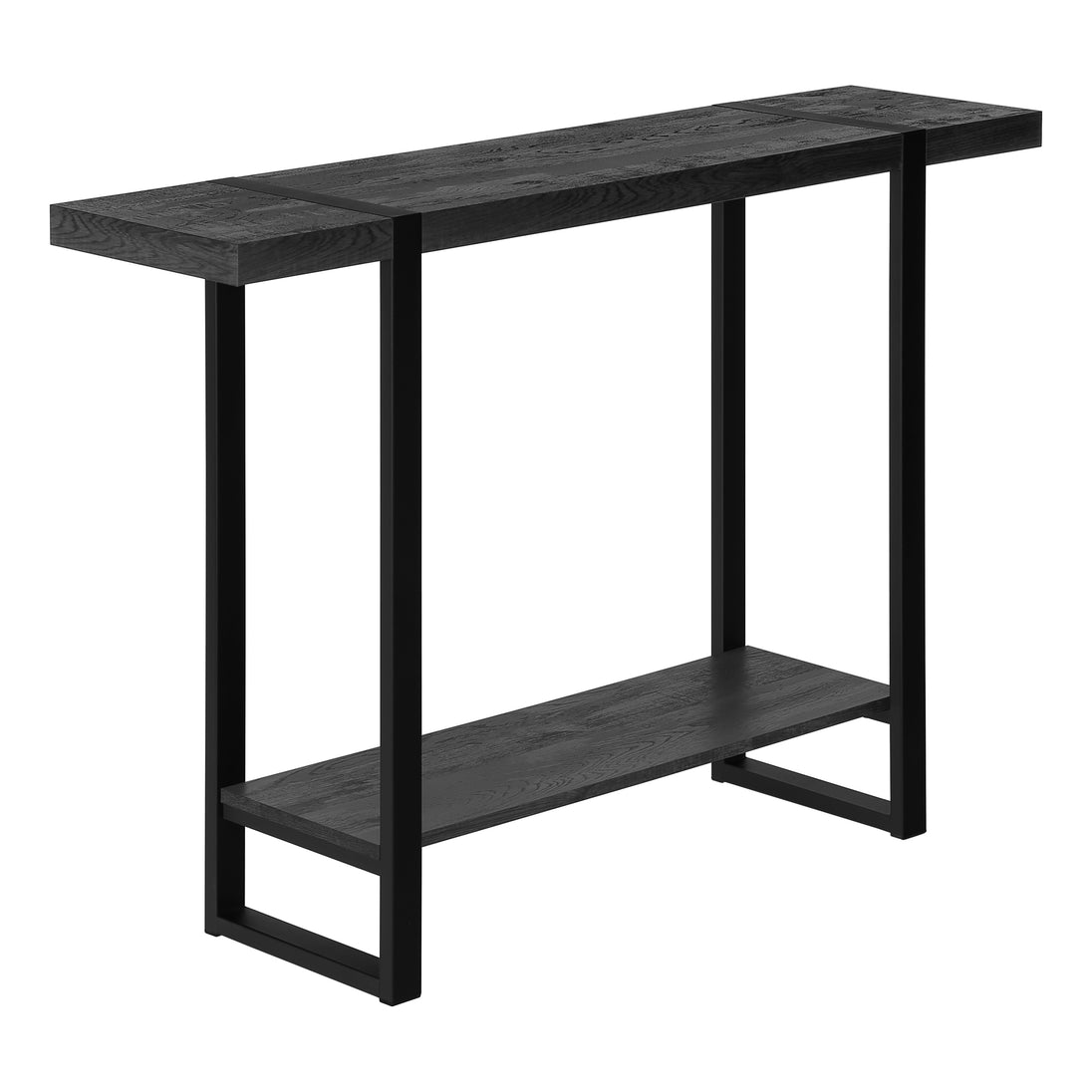 I 2861 Accent Table - 48"L / Black Reclaimed Wood-Look / Black - Furniture Depot (7881103507704)