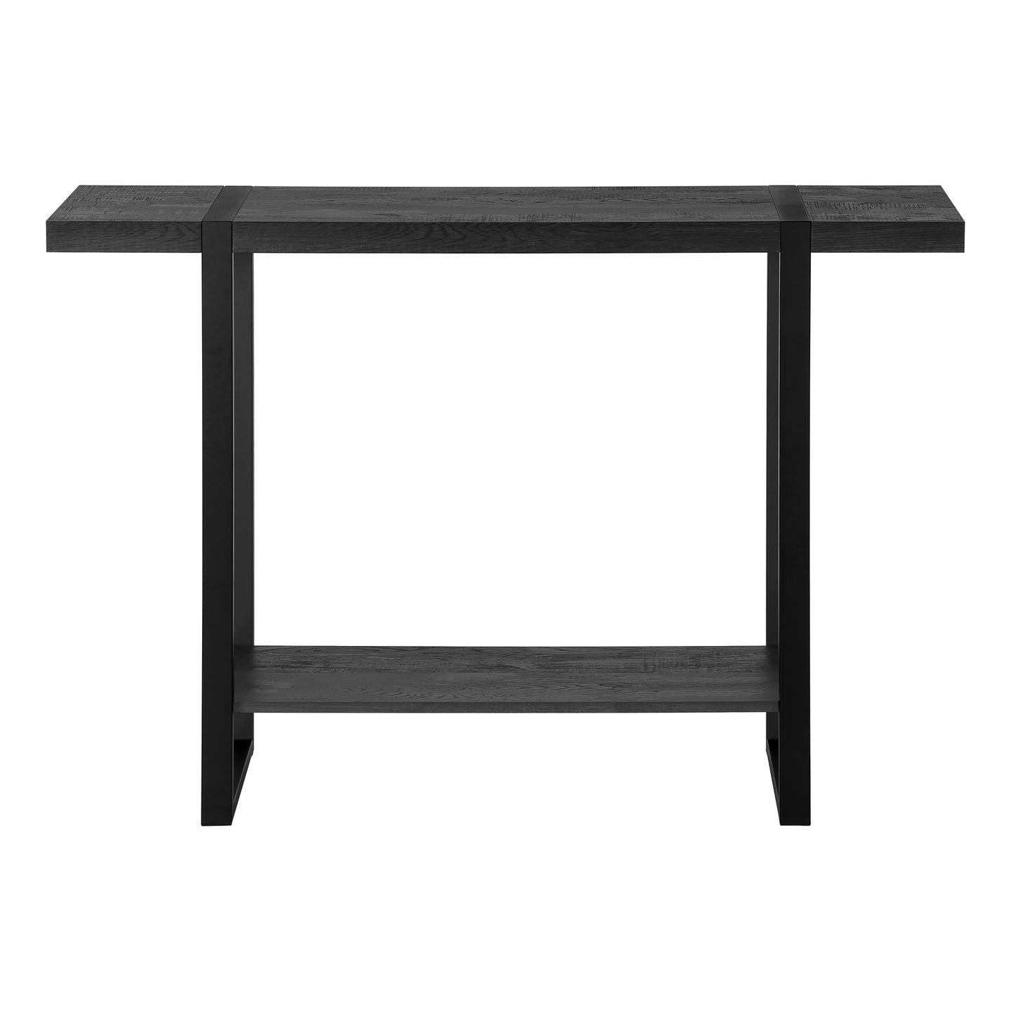 I 2861 Accent Table - 48"L / Black Reclaimed Wood-Look / Black - Furniture Depot (7881103507704)