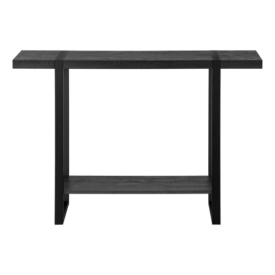 I 2861 Accent Table - 48"L / Black Reclaimed Wood-Look / Black - Furniture Depot (7881103507704)