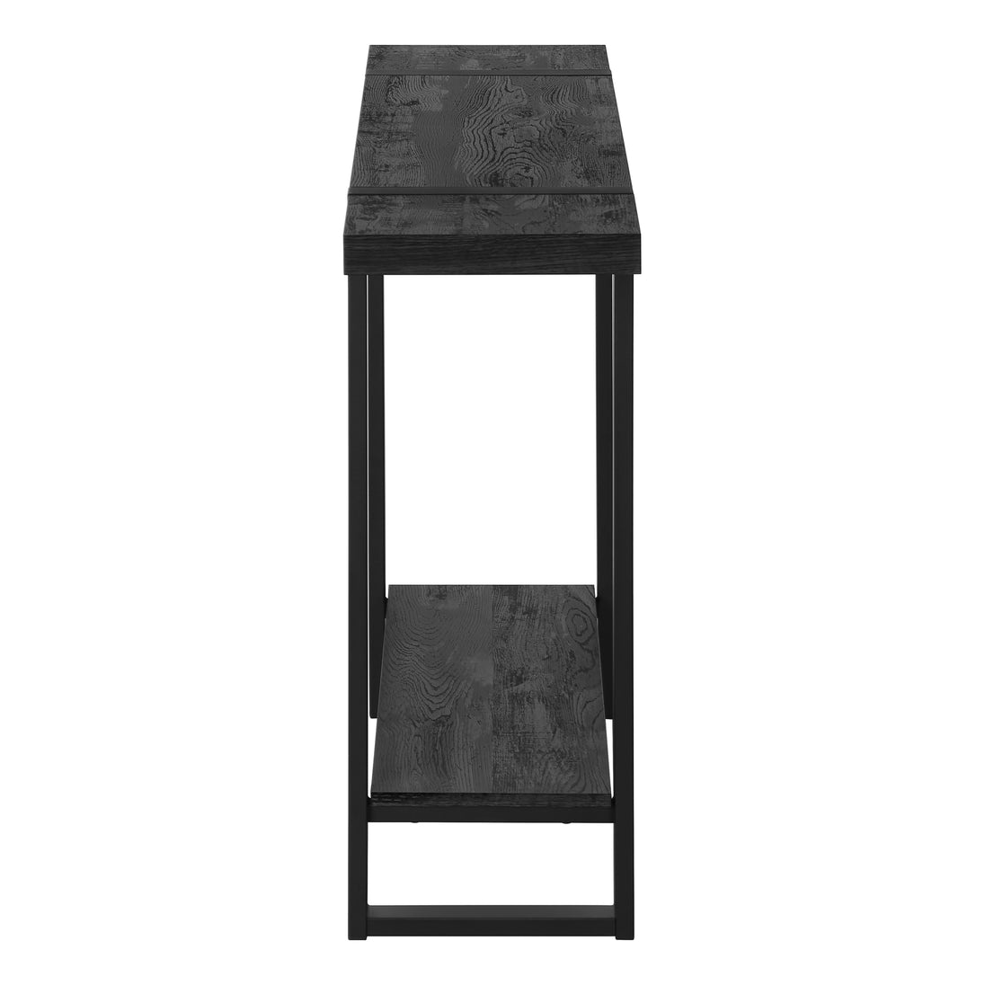 I 2861 Accent Table - 48"L / Black Reclaimed Wood-Look / Black - Furniture Depot (7881103507704)