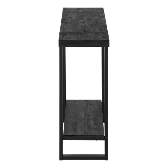 I 2861 Accent Table - 48"L / Black Reclaimed Wood-Look / Black - Furniture Depot (7881103507704)