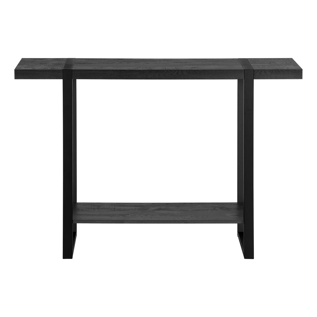 I 2861 Accent Table - 48"L / Black Reclaimed Wood-Look / Black - Furniture Depot (7881103507704)