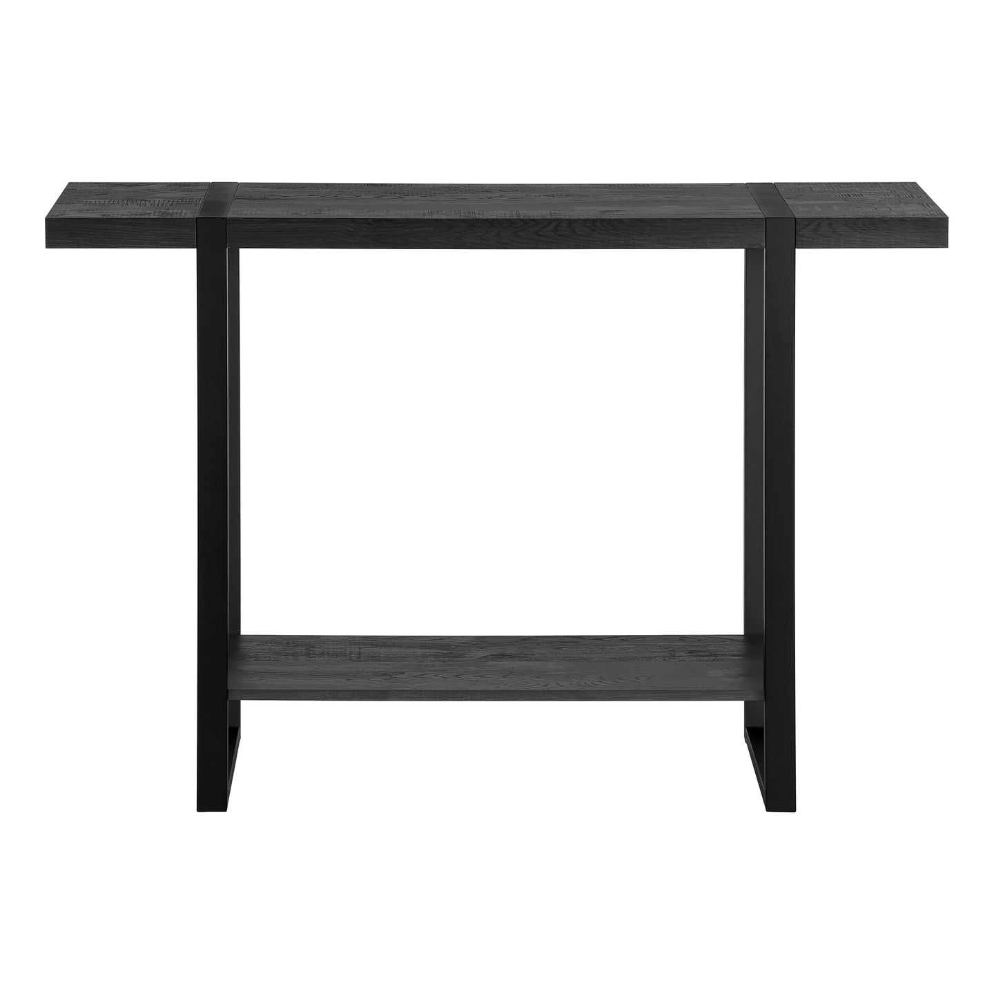 I 2861 Accent Table - 48"L / Black Reclaimed Wood-Look / Black - Furniture Depot (7881103507704)