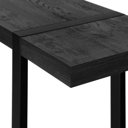 I 2861 Accent Table - 48"L / Black Reclaimed Wood-Look / Black - Furniture Depot (7881103507704)