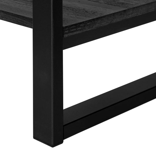 I 2861 Accent Table - 48"L / Black Reclaimed Wood-Look / Black - Furniture Depot (7881103507704)