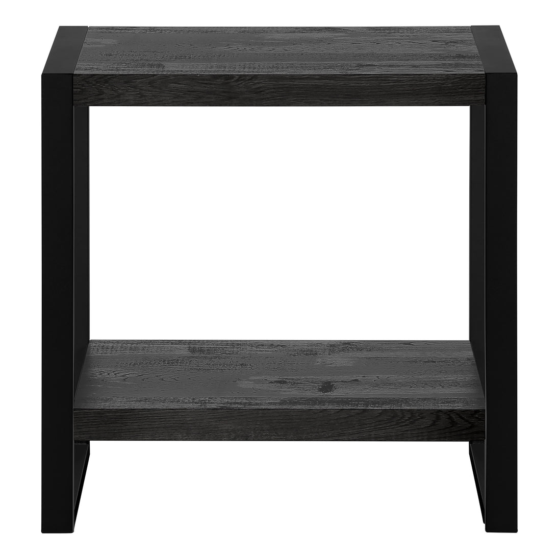 I 2862 Accent Table - Black Reclaimed Wood-Look / Black Metal - Furniture Depot (7881103704312)