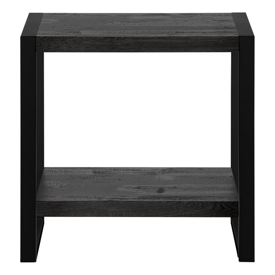 I 2862 Accent Table - Black Reclaimed Wood-Look / Black Metal - Furniture Depot (7881103704312)