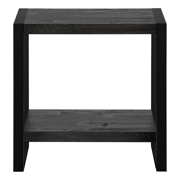 I 2862 Accent Table - Black Reclaimed Wood-Look / Black Metal - Furniture Depot (7881103704312)