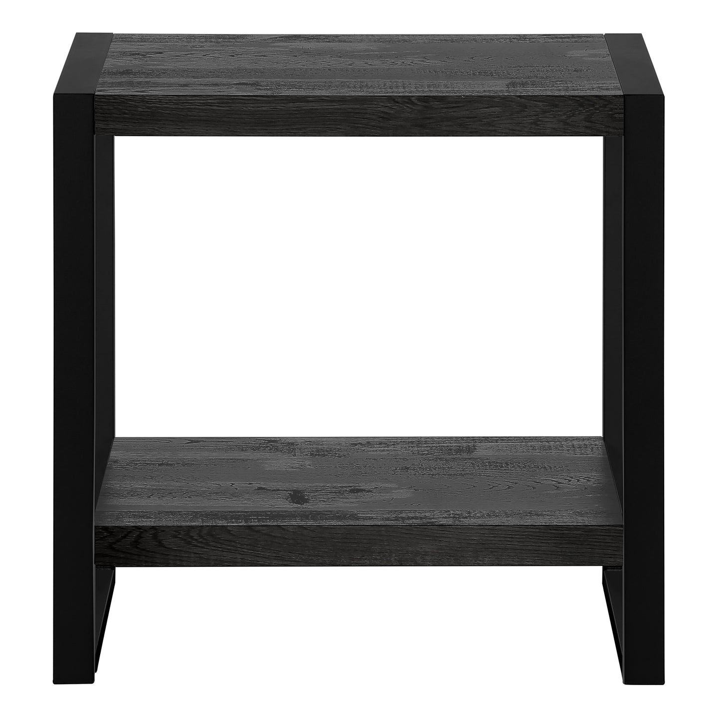 I 2862 Accent Table - Black Reclaimed Wood-Look / Black Metal - Furniture Depot (7881103704312)