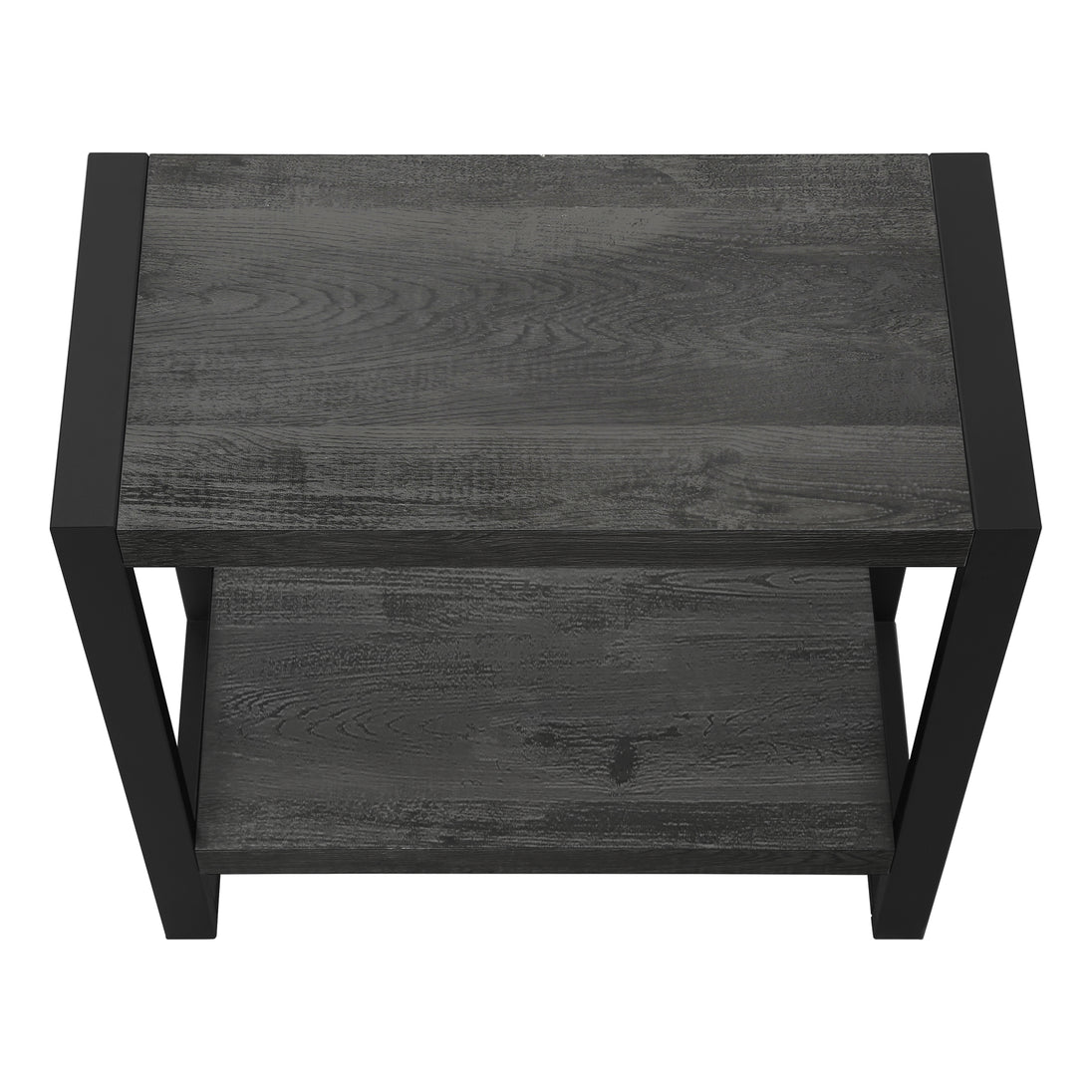 I 2862 Accent Table - Black Reclaimed Wood-Look / Black Metal - Furniture Depot (7881103704312)