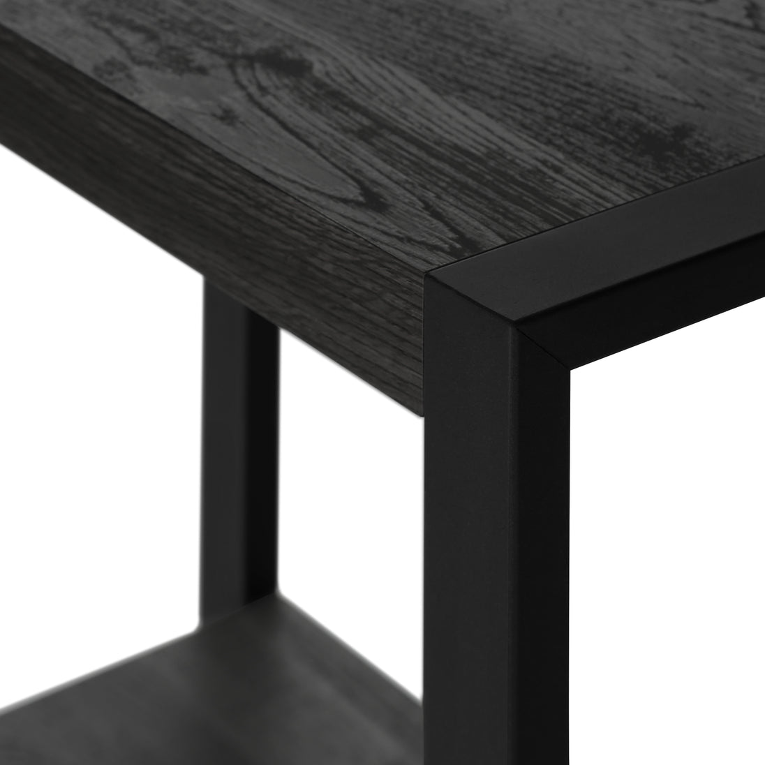 I 2862 Accent Table - Black Reclaimed Wood-Look / Black Metal - Furniture Depot (7881103704312)