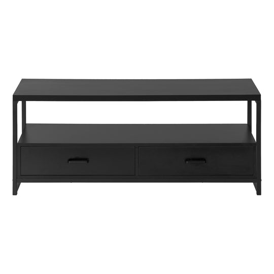 I 2870 Tv Stand - 48"L / Black / Black Metal - Furniture Depot