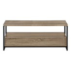 I 2872 Tv Stand - 48"L / Dark Taupe / Black Metal - Furniture Depot (7881104523512)