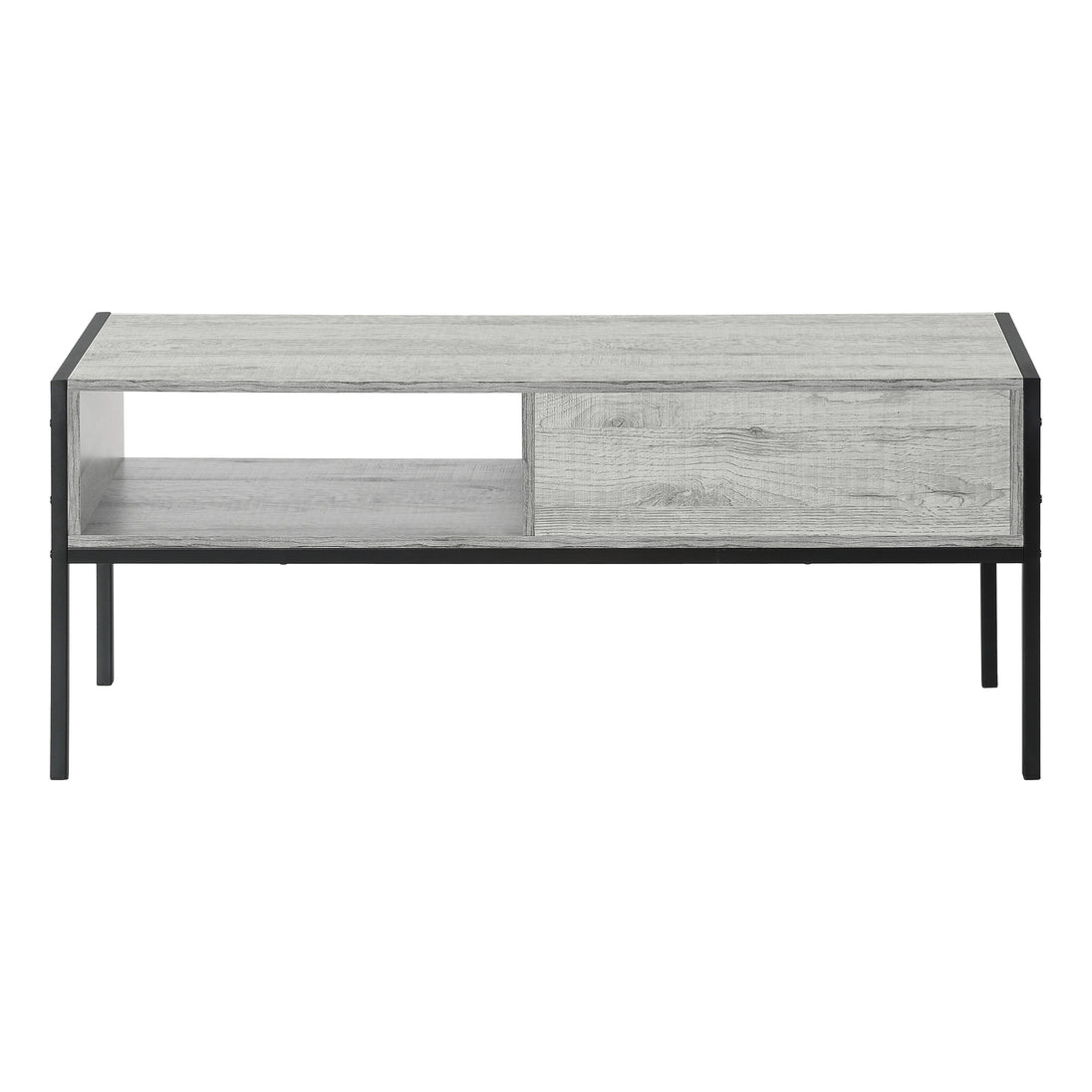 I 2875 Tv Stand - 48"L / Grey / Black Metal - Furniture Depot (7881104851192)