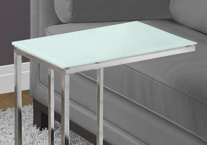 I 3000 Accent Table - Chrome Metal With Frosted Tempered Glass - Furniture Depot (7881105113336)