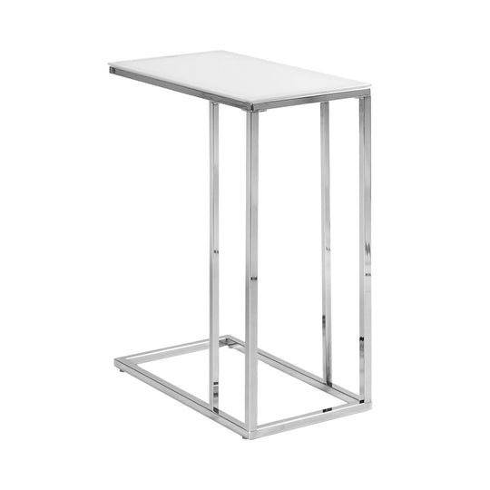 I 3000 Accent Table - Chrome Metal With Frosted Tempered Glass - Furniture Depot (7881105113336)