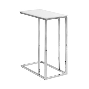 I 3000 Accent Table - Chrome Metal With Frosted Tempered Glass - Furniture Depot (7881105113336)