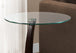 I 3001 Accent Table - Espresso Bentwood With Tempered Glass - Furniture Depot