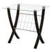 I 3021 Accent Table - Espresso Bentwood With Tempered Glass - Furniture Depot (7881105932536)